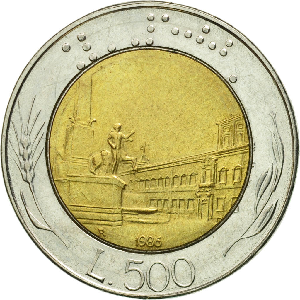 Coin, Italy, 500 Lire, 1986, Rome, AU(55-58), Silver, KM:98