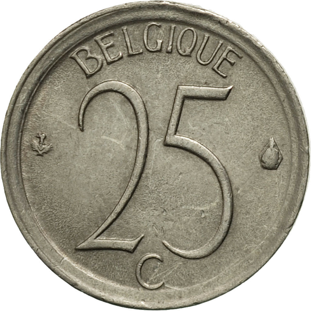 Moneta, Belgio, 25 Centimes, 1971, Brussels, BB, Rame-nichel, KM:153.1