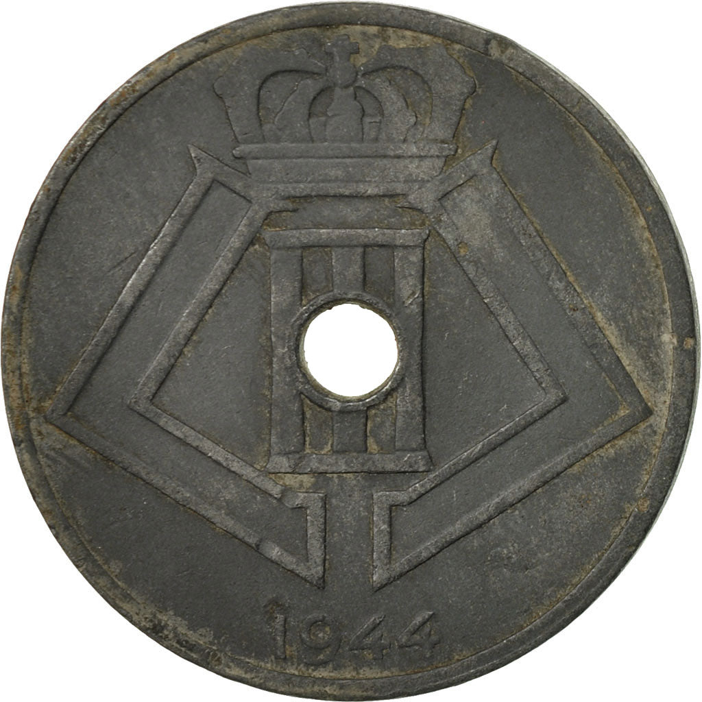 Coin, Belgium, 25 Centimes, 1944, VF(20-25), Zinc, KM:132