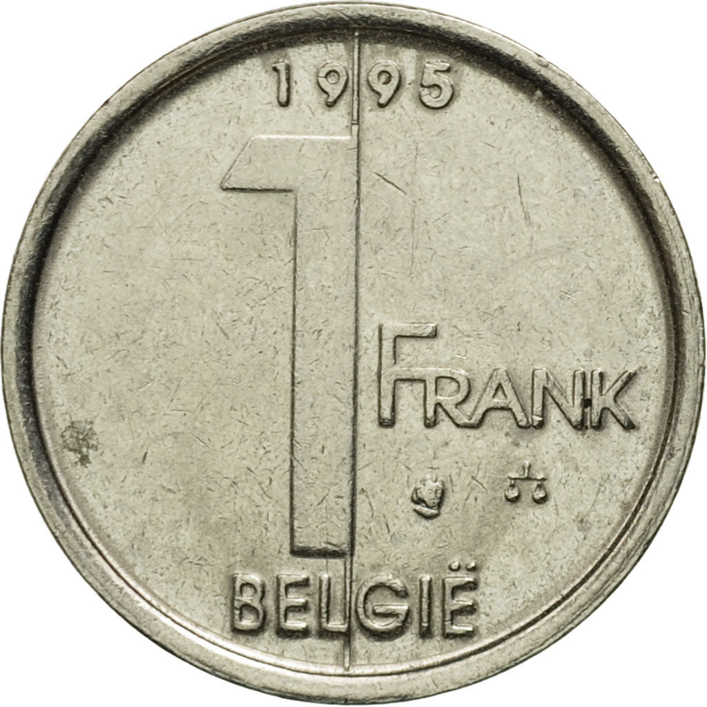 Coin, Belgium, Albert II, Franc, 1995, AU(50-53), Nickel Plated Iron, KM:188