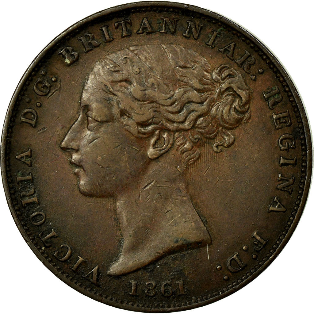 Coin, Jersey, Victoria, 1/26 Shilling, 1861, EF(40-45), Copper, KM:2