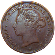 Jersey, 1/12th Shilling, 1881, KM #8, EF(40-45), Bronze, 30.69, 9.20