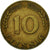 Moneta, Niemcy - RFN, 10 Pfennig, 1949, Munich, VF(30-35), Mosiądz powlekany