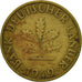 Coin, GERMANY - FEDERAL REPUBLIC, 10 Pfennig, 1949, Karlsruhe, VF(30-35), Brass