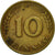 Moneta, Niemcy - RFN, 10 Pfennig, 1949, Hambourg, VF(30-35), Mosiądz powlekany