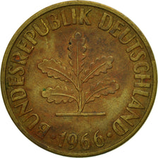 Coin, GERMANY - FEDERAL REPUBLIC, 10 Pfennig, 1966, Munich, VF(30-35), Brass