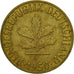 Coin, GERMANY - FEDERAL REPUBLIC, 5 Pfennig, 1950, Karlsruhe, VF(20-25), Brass