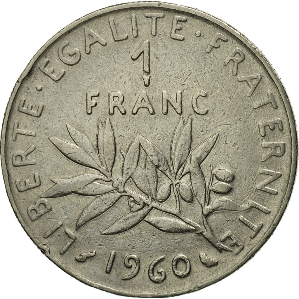 Monnaie, France, Semeuse, Franc, 1960, Paris, TB+, Nickel, KM:925.1, Le