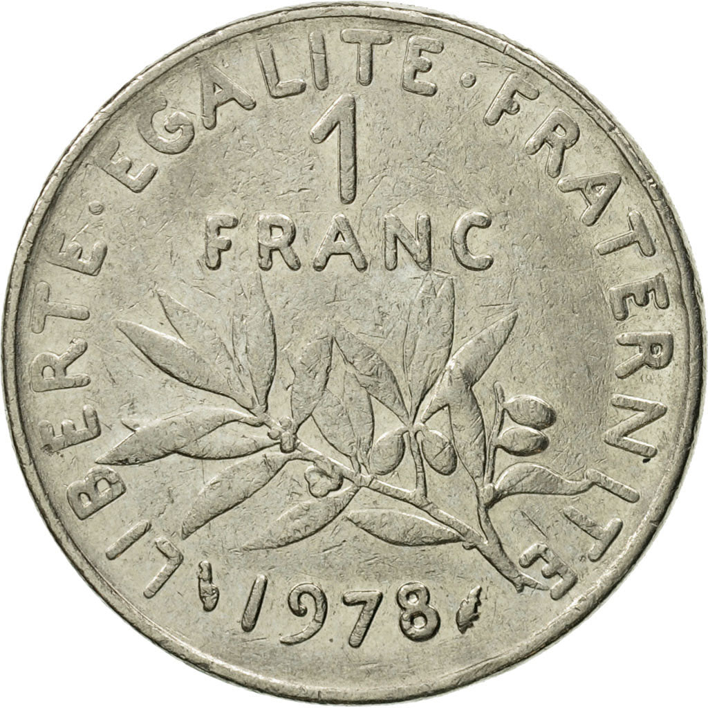 Coin, France, Semeuse, Franc, 1978, Paris, VF(30-35), Nickel, KM:925.1, Le