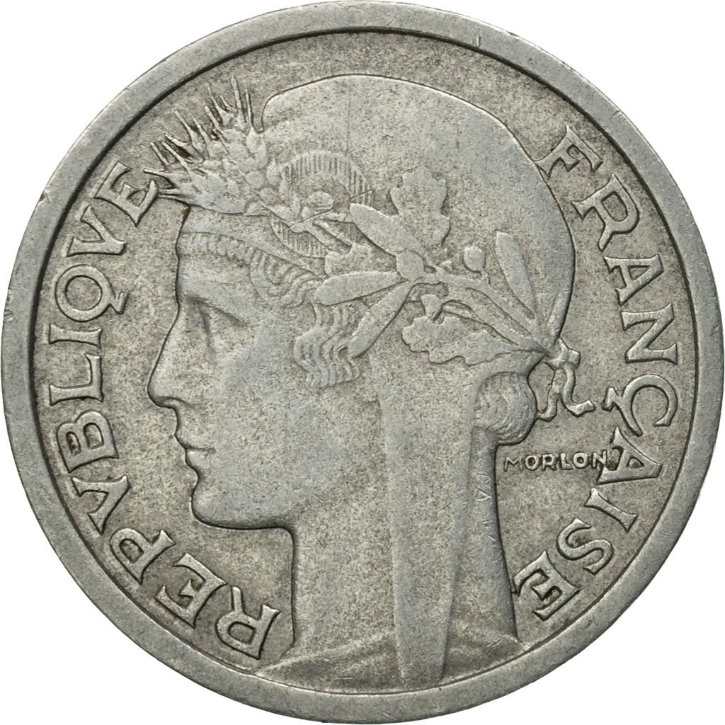Coin, France, Morlon, Franc, 1957, Beaumont - Le Roger, VF(30-35), Aluminum