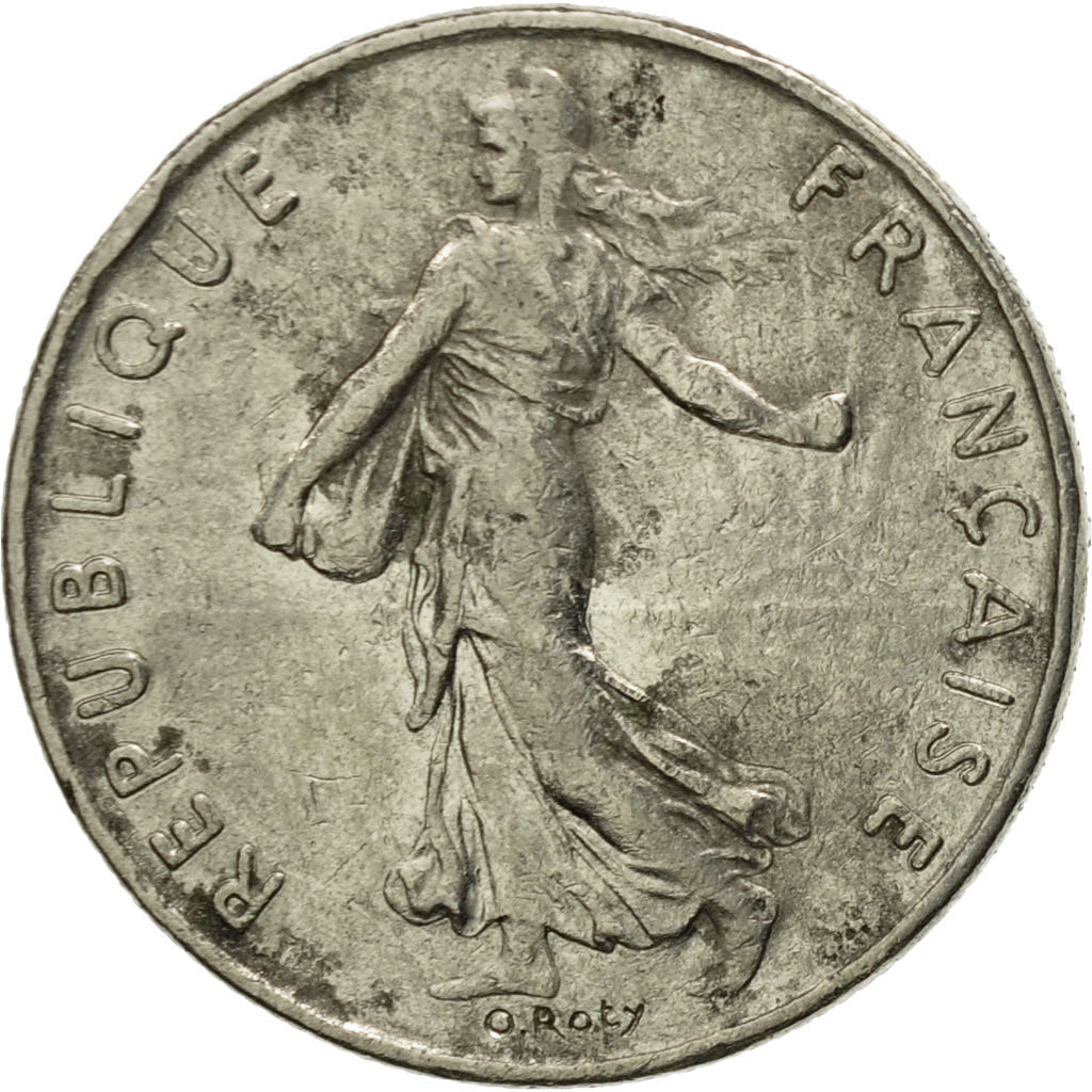Monnaie, France, Semeuse, 1/2 Franc, 1975, Paris, TB+, Nickel, KM:931.1, Le