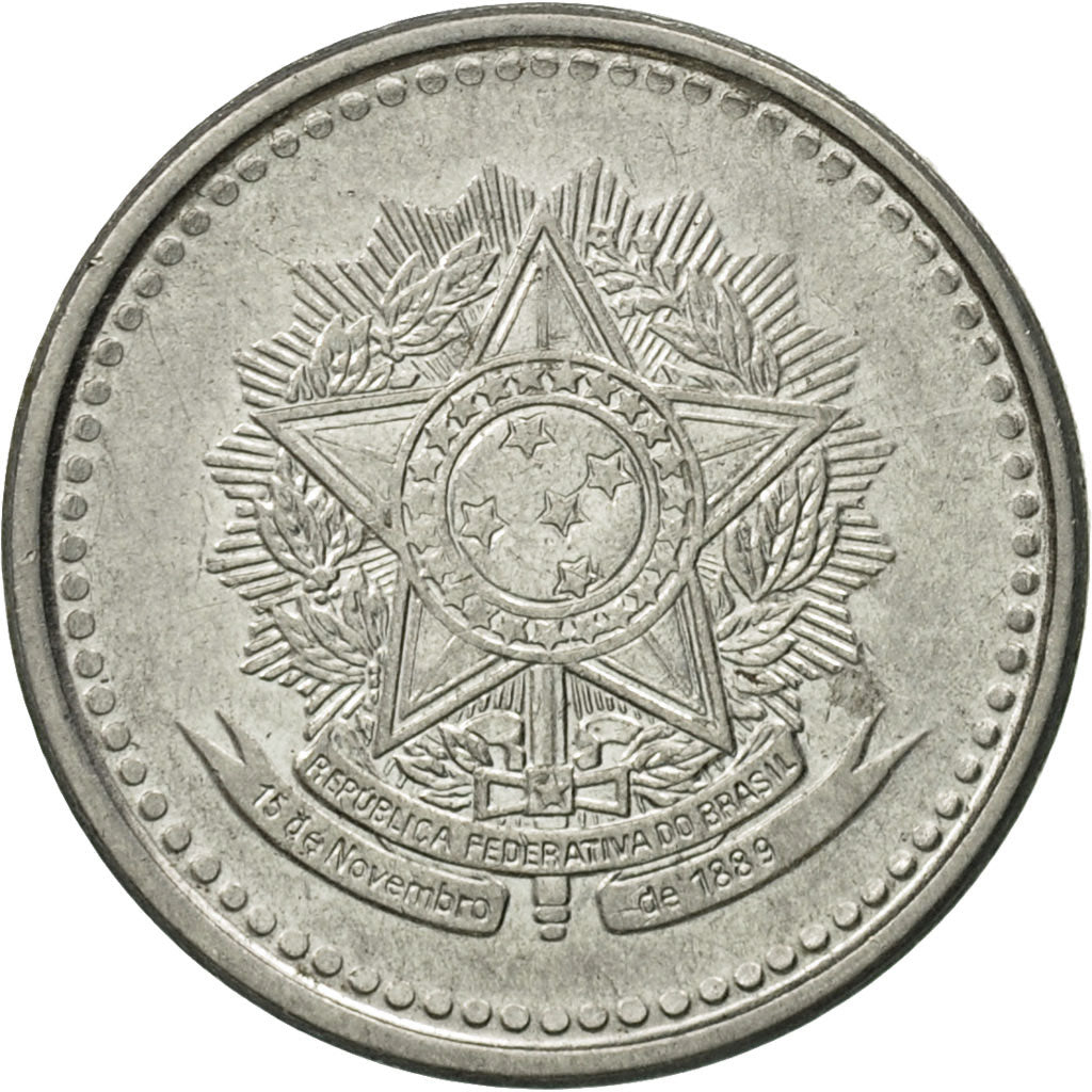 Coin, Brazil, 500 Cruzeiros, 1986, EF(40-45), Stainless Steel, KM:597