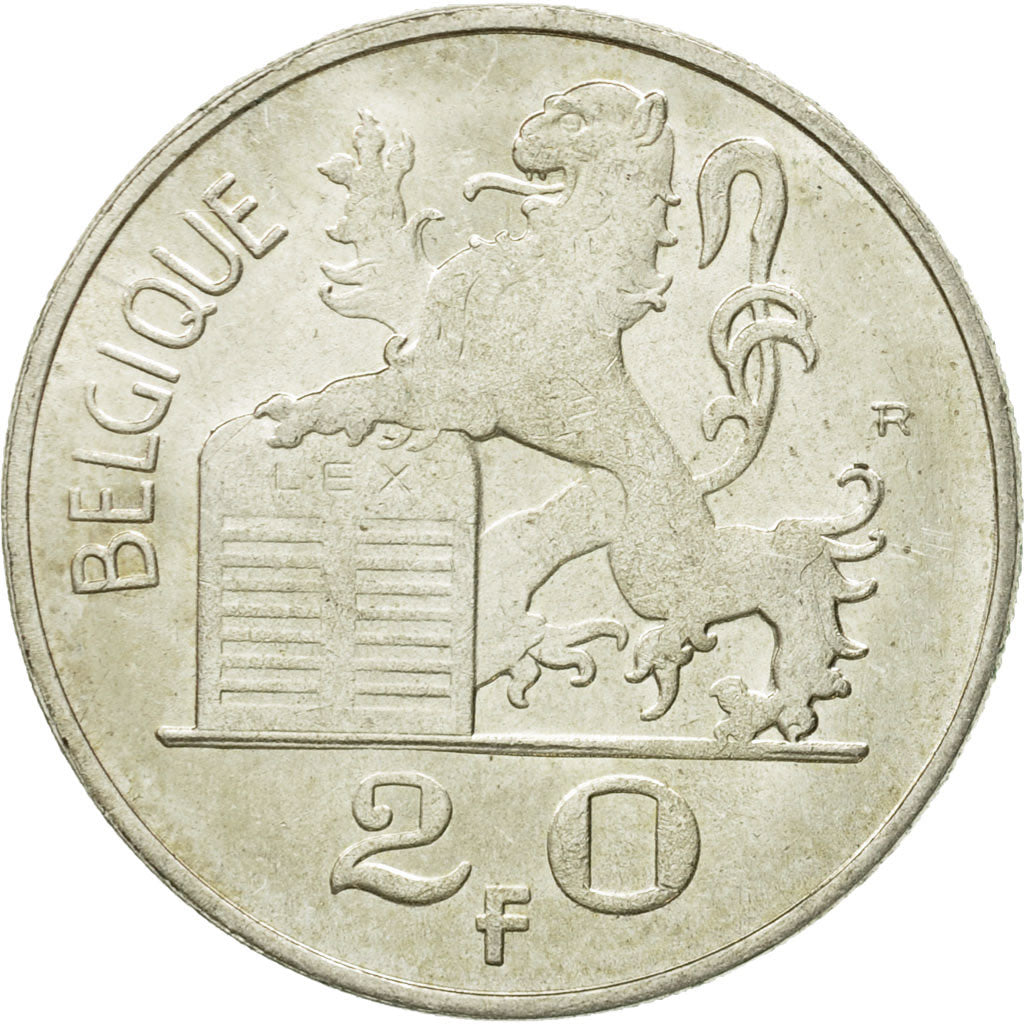 Coin, Belgium, 20 Francs, 20 Frank, 1949, AU(55-58), Silver, KM:140.1