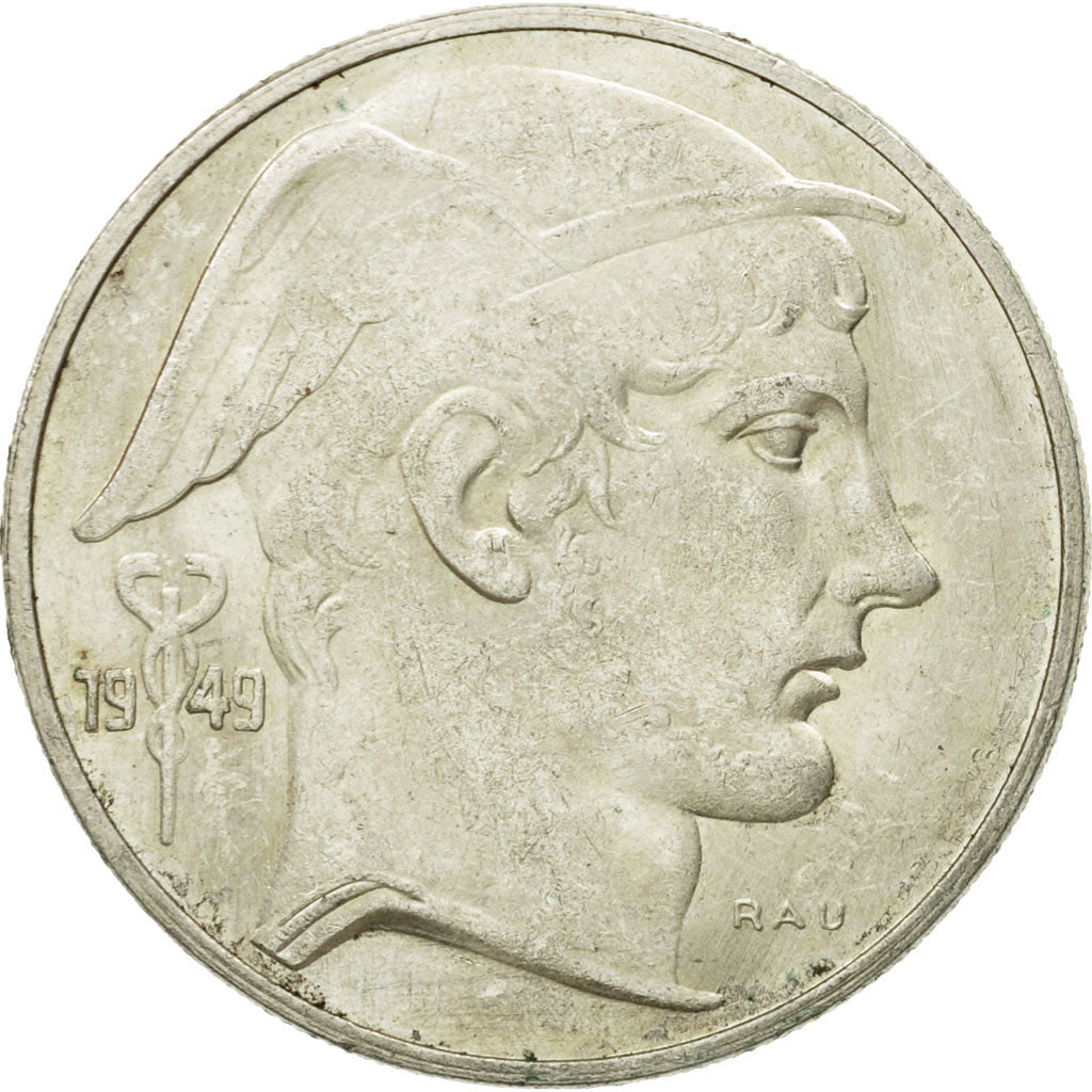 Coin, Belgium, 20 Francs, 20 Frank, 1949, AU(50-53), Silver, KM:140.1