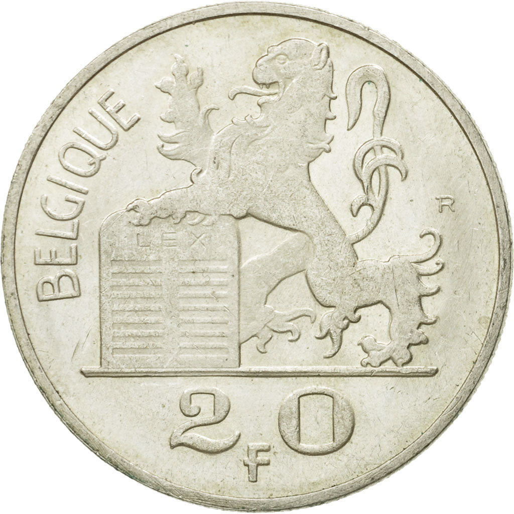 Coin, Belgium, 20 Francs, 20 Frank, 1949, AU(50-53), Silver, KM:140.1