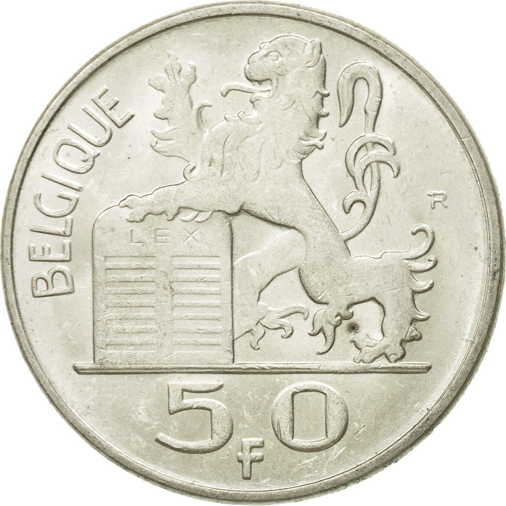 Moneta, Belgio, 50 Francs, 50 Frank, 1949, BB+, Argento, KM:136.1