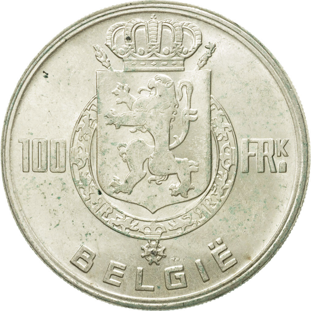 Coin, Belgium, 100 Francs, 100 Frank, 1951, AU(55-58), Silver, KM:139.1