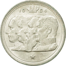 Coin, Belgium, 100 Francs, 100 Frank, 1954, AU(55-58), Silver, KM:138.1