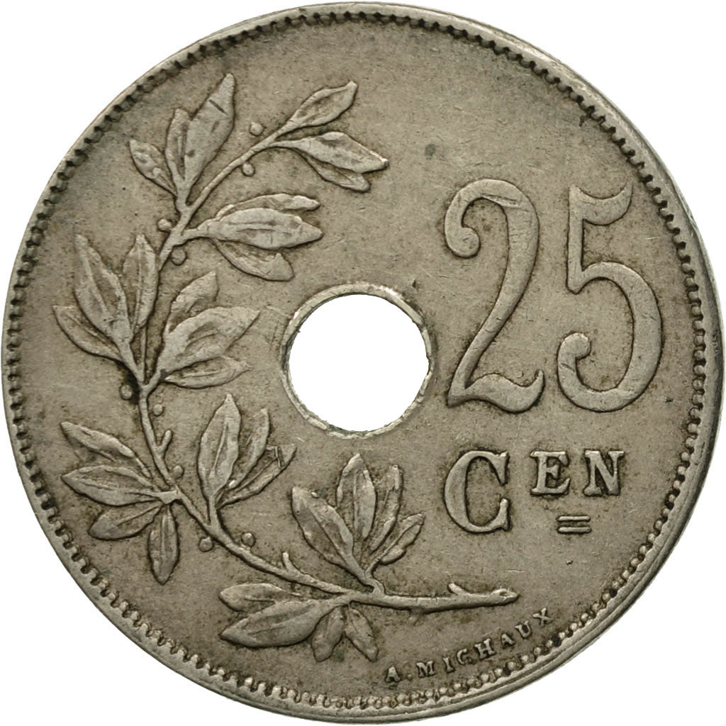 Coin, Belgium, 25 Centimes, 1929, EF(40-45), Copper-nickel, KM:69