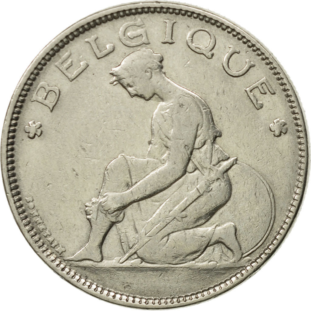 Coin, Belgium, 2 Francs, 2 Frank, 1923, AU(55-58), Nickel, KM:91.1