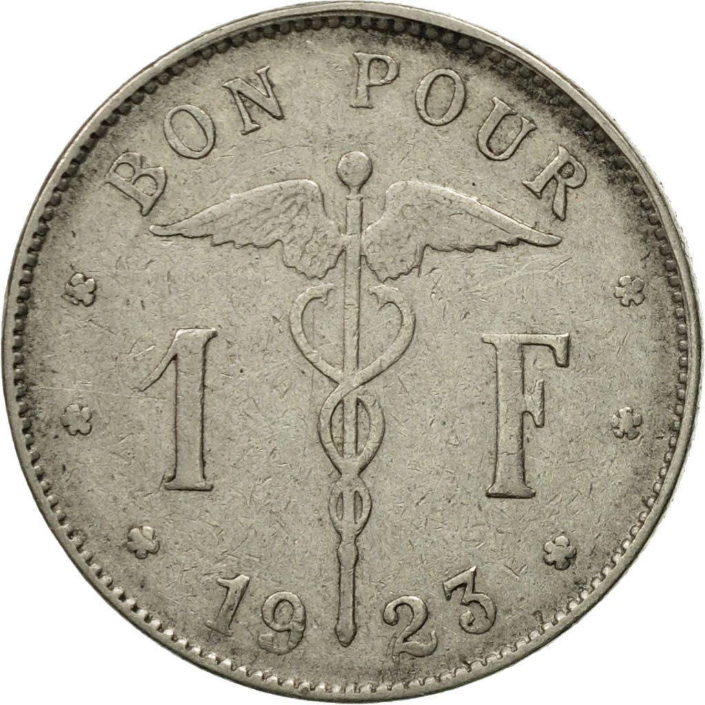 Coin, Belgium, Franc, 1923, VF(30-35), Nickel, KM:89