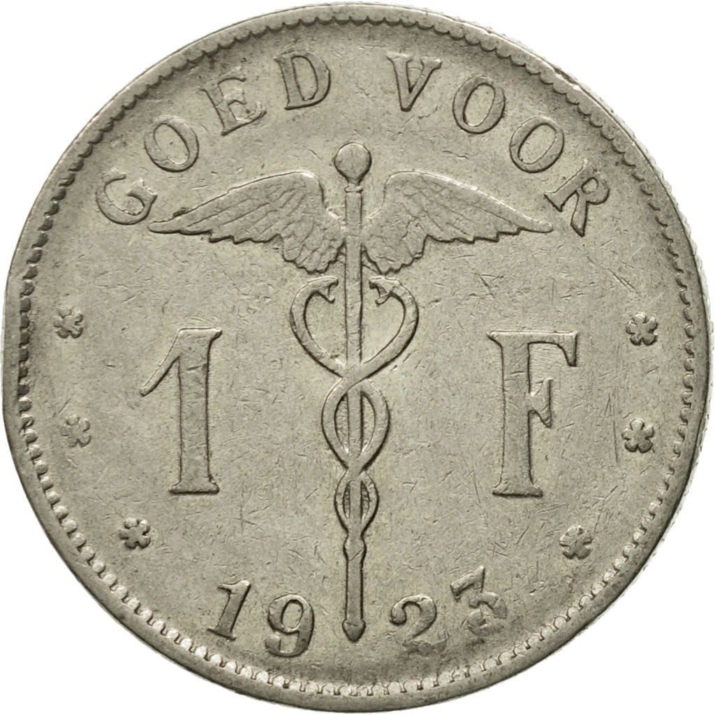 Coin, Belgium, Franc, 1923, VF(30-35), Nickel, KM:90
