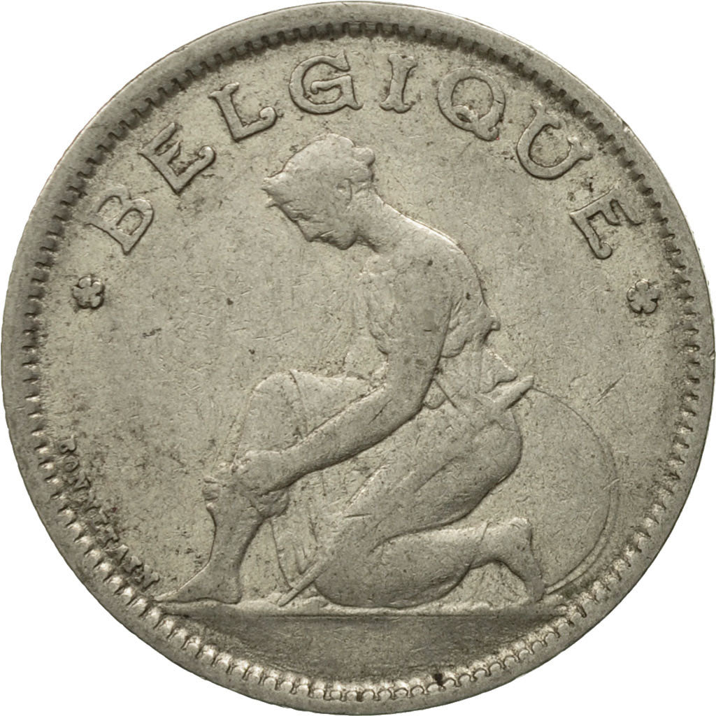 Coin, Belgium, Franc, 1929, EF(40-45), Nickel, KM:89