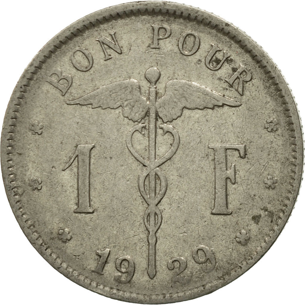 Coin, Belgium, Franc, 1929, EF(40-45), Nickel, KM:89