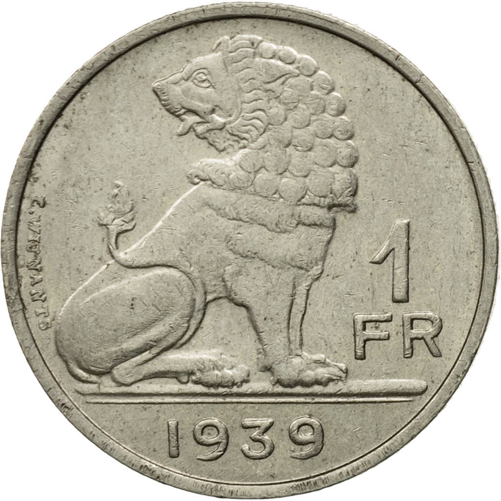Coin, Belgium, Franc, 1939, EF(40-45), Nickel, KM:120