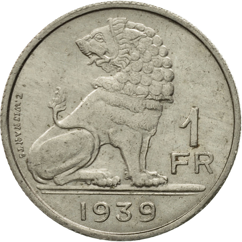 Coin, Belgium, Franc, 1939, VF(30-35), Nickel, KM:120