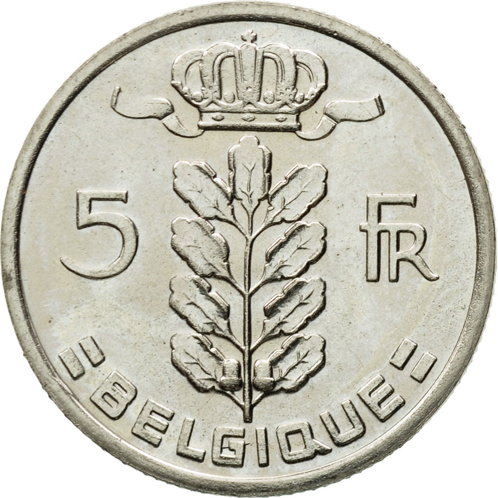 Coin, Belgium, 5 Francs, 5 Frank, 1980, AU(55-58), Copper-nickel, KM:134.1