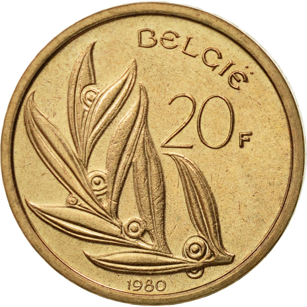Moneta, Belgio, 20 Francs, 20 Frank, 1980, SPL-, Nichel-bronzo, KM:160