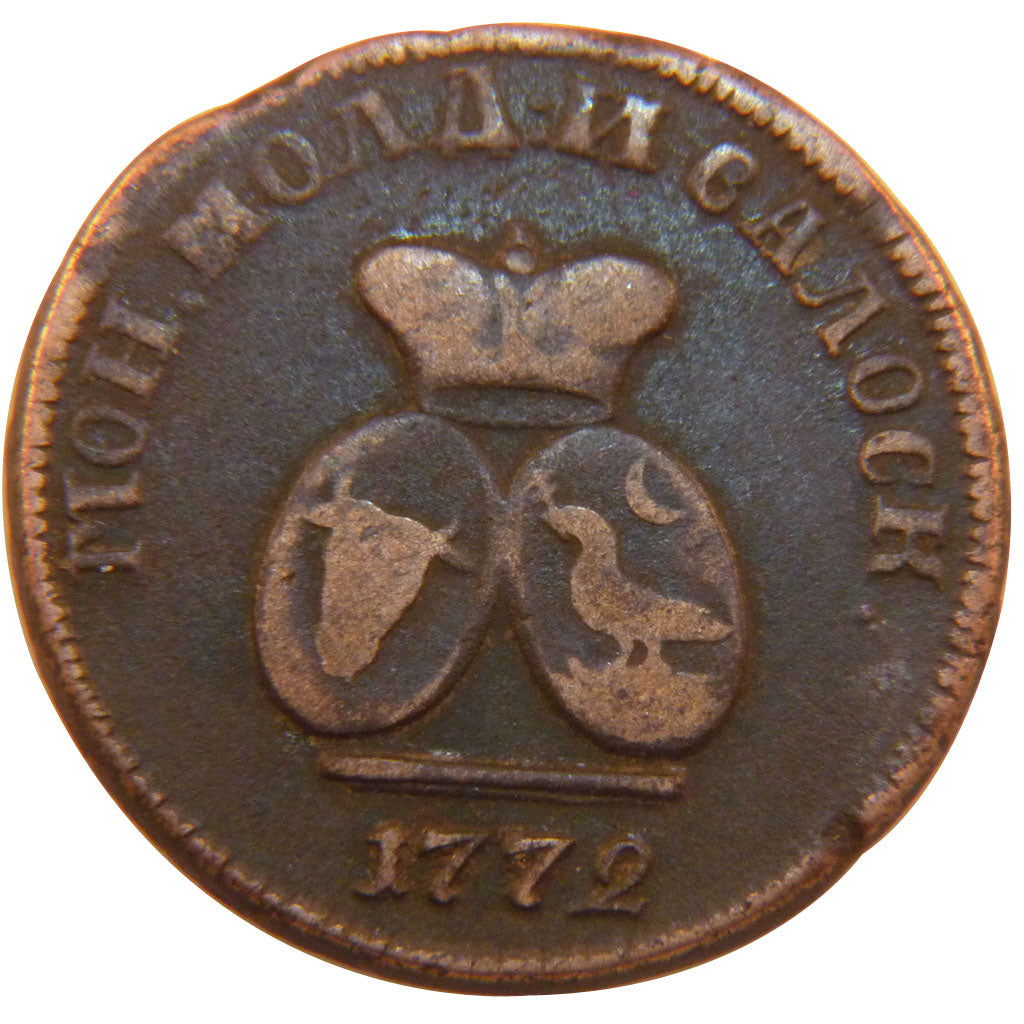 Moldova, Para, 1772, KM #2, VF(20-25), Bronze, 11.10