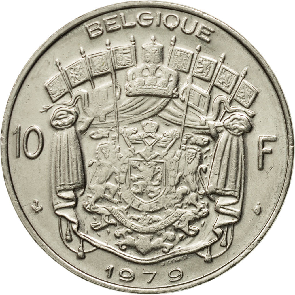 Coin, Belgium, 10 Francs, 10 Frank, 1979, Brussels, EF(40-45), Nickel, KM:155.1