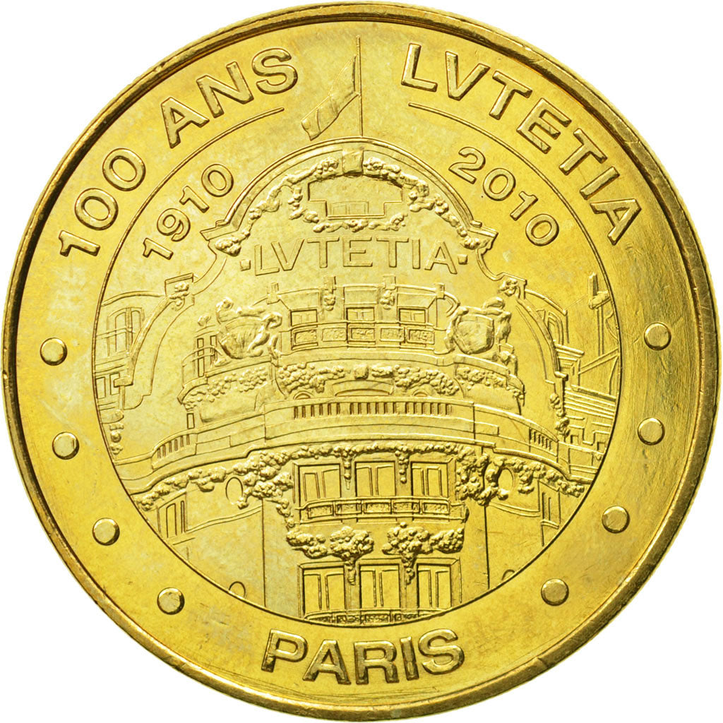 France, Token, Touristic token, Paris - Hôtel Lutetia 100 ans, 2010, MDP