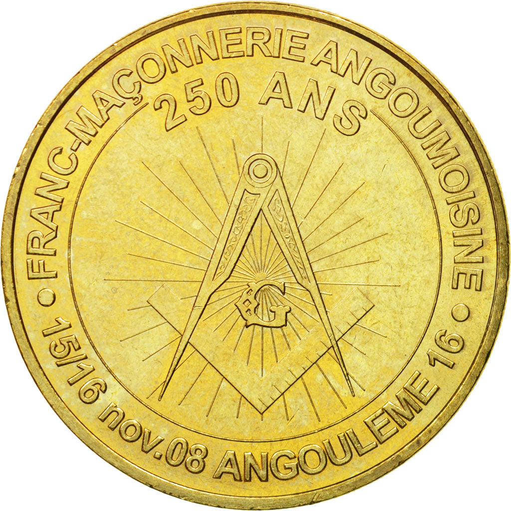 France, Token, Touristic token, Angoulême - 250 ans de la Franc-maçonnerie
