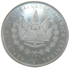 El Savador, 5 Colonnes, 1971, KM #142, MS(65-70), Silver, 11.40