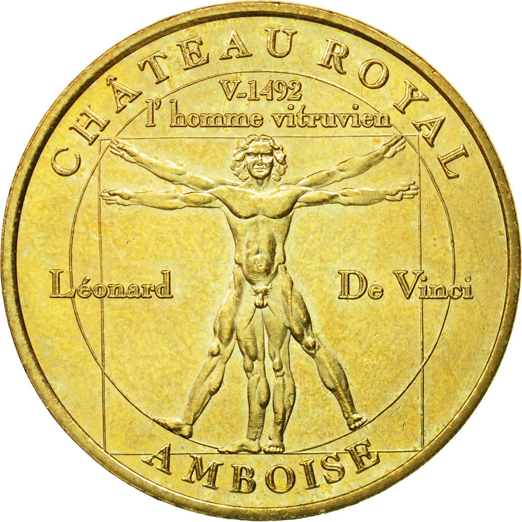 Frankreich, Token, Touristic token, Amboise - L'homme vitruvien, 2005, MDP, SS