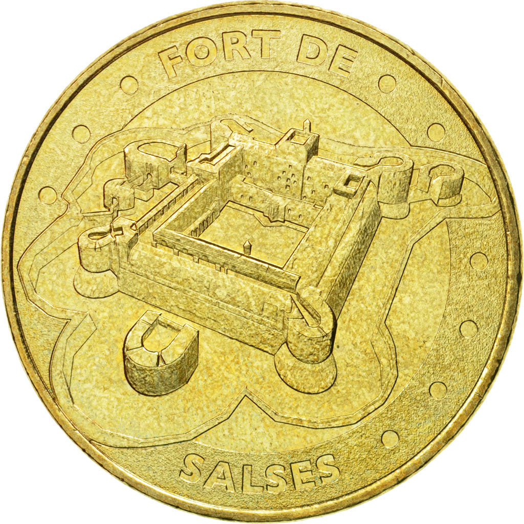 Frankreich, Token, Touristic token, Salses-le-Château - vue aérienne n°3