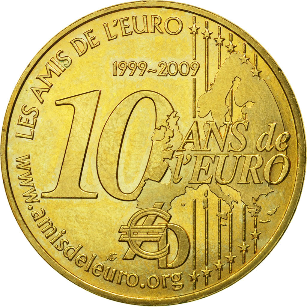 Frankreich, Token, Touristic token, Paris - 10 ans de l'Euro, 2009, MDP, SS