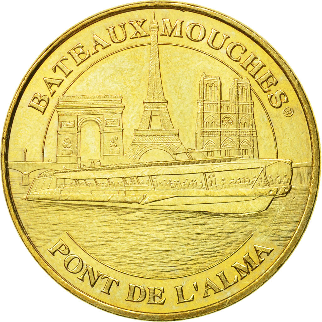 France, Jeton, Jeton Touristique, Paris - Bateaux mouches Pont de l'Alma, 2011