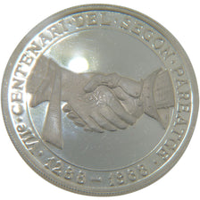 Andorra, 25 Diners, 1988, FDC, Argento, KM:44.2
