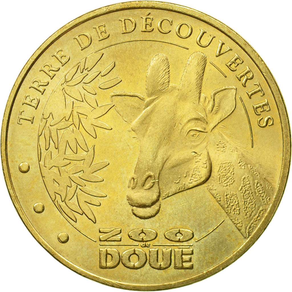 Francja, Token, Żeton turystyczny, Douai-la-Fontaine - Zoo - la Girafe, 2005