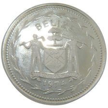 BELIZE, Dollar, 1974, Franklin Mint, KM #43a, MS(65-70), Silver, 35, 19.70