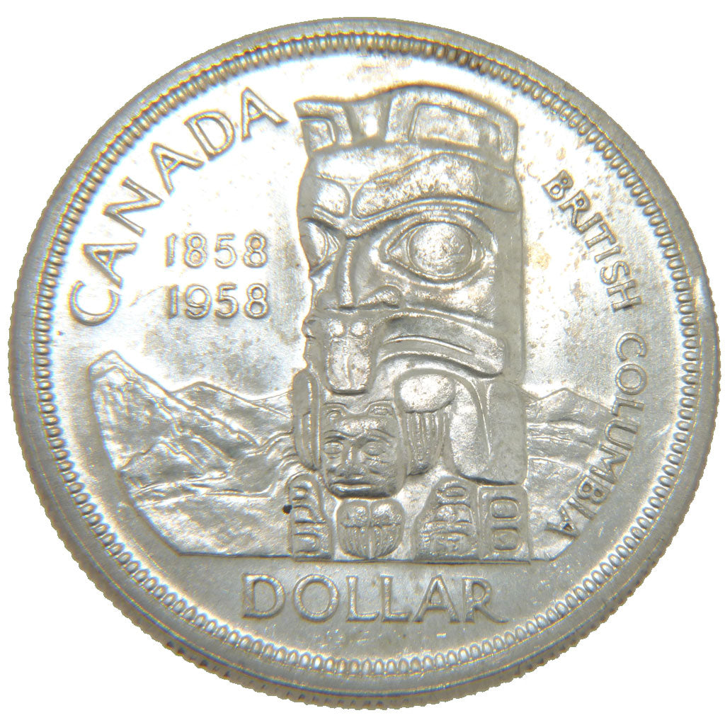 Canada, 1 Dollar, 1958, KM #55, MS(60-62), Silver, 36, 23.20