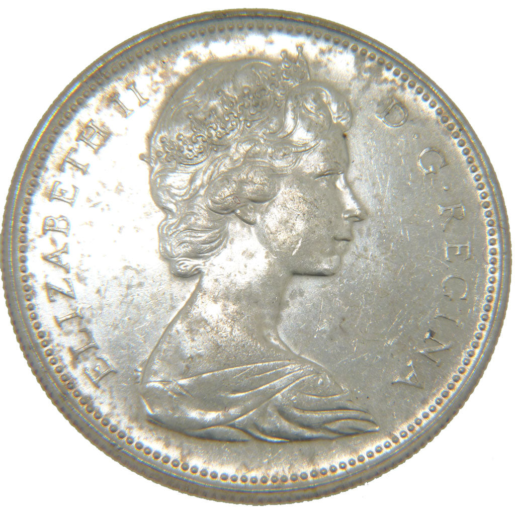 CANADA, Dollar, 1965, Royal Canadian Mint, KM #64.1, MS(60-62), Silver, 36,...