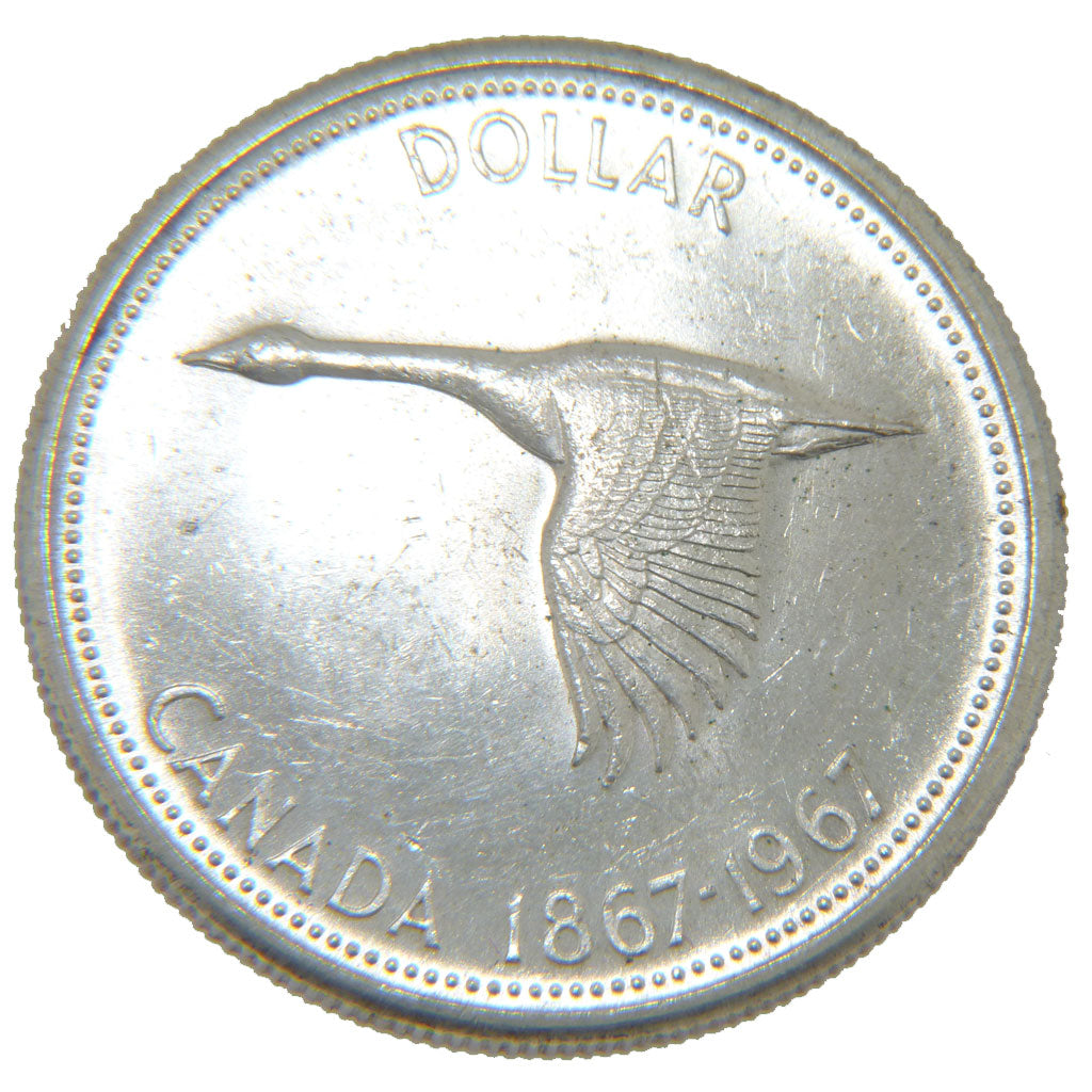 Canada, Elizabeth II, Dollar, 1967, Ottawa, SPL, Argento, KM:70