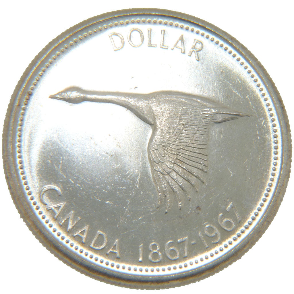 Canada, 1 Dollar, 1967, KM #70, MS(60-62), Silver, 36, 23.30
