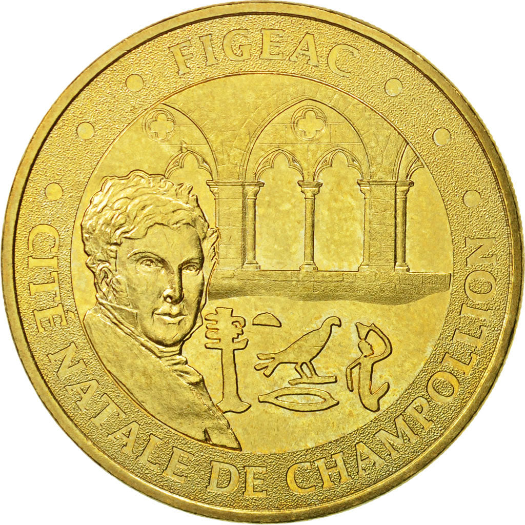 France, Token, Touristic token, Figeac - Cité natale de Champollion, 2012, MDP