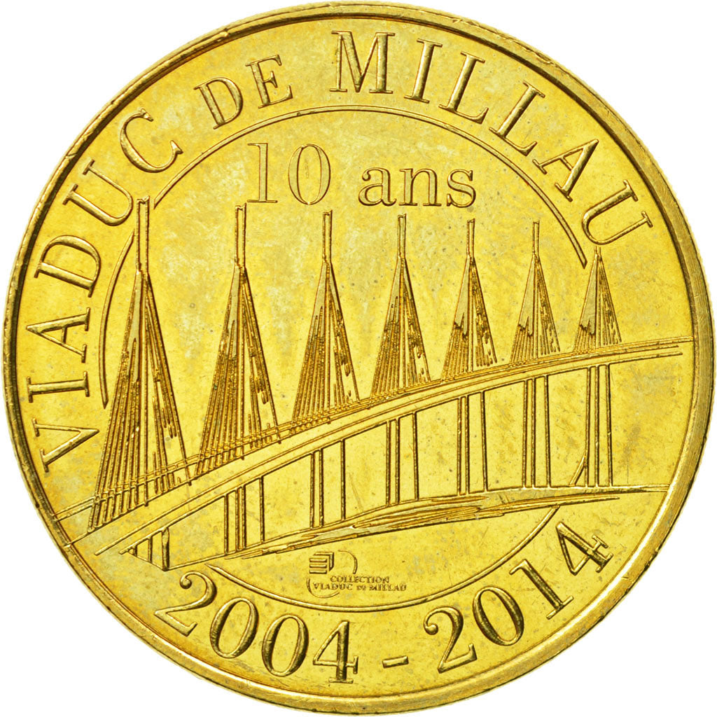 France, Token, Touristic token, 12/ Viaduc de Millau, 2014, MDP, EF(40-45)